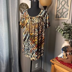 80 Park Multicolor Patterned Blouse